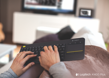 Enjoy Your Living Room Entertainment With The Logitech Wireless Touch Keyboard K400 Plus