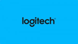 Logitech logo on Azzurro background
